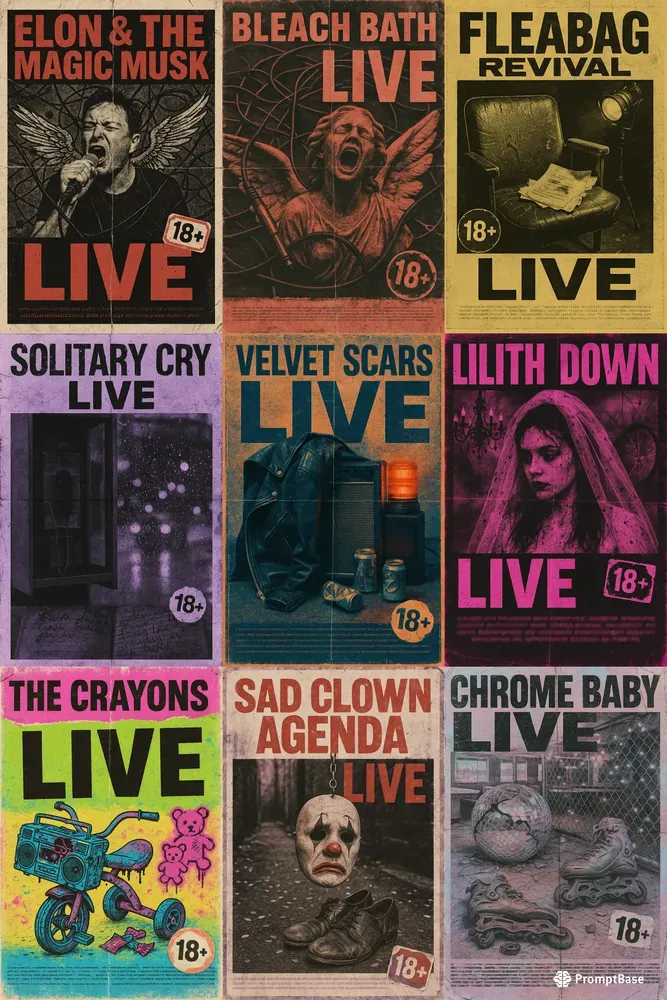 Grunge Era 90s Posters