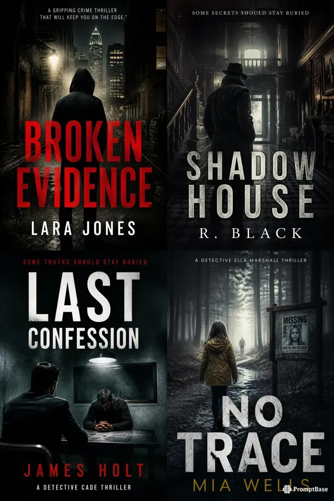 Cinematic Mystery Book Covers