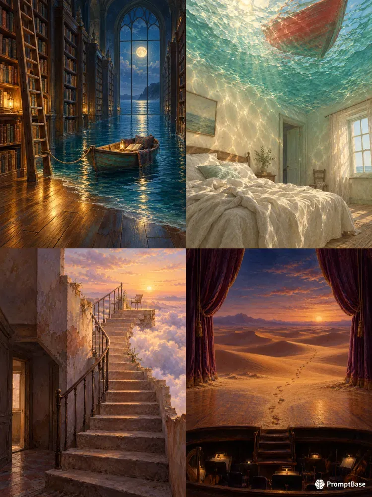 Surreal Spatial Dreamscape Art Prints