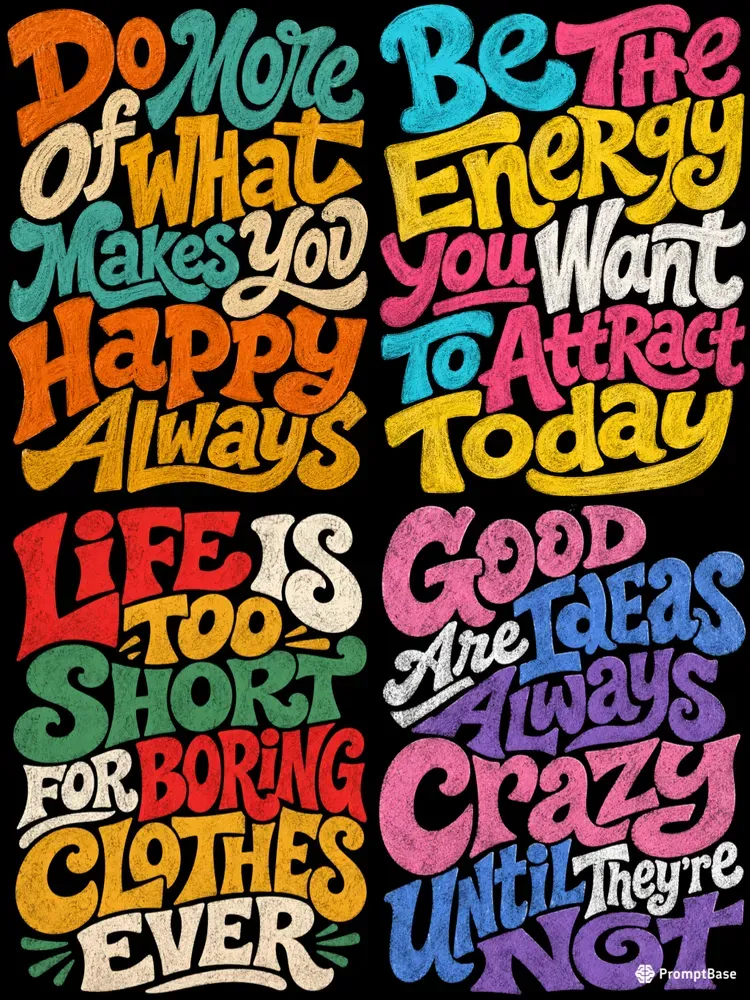 Groovy Handwritten Typography Designs