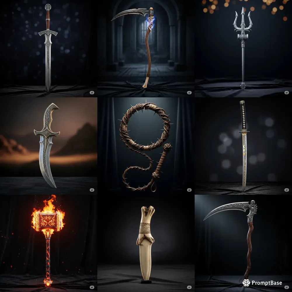 Epic Fantasy Weapon Studio Shots