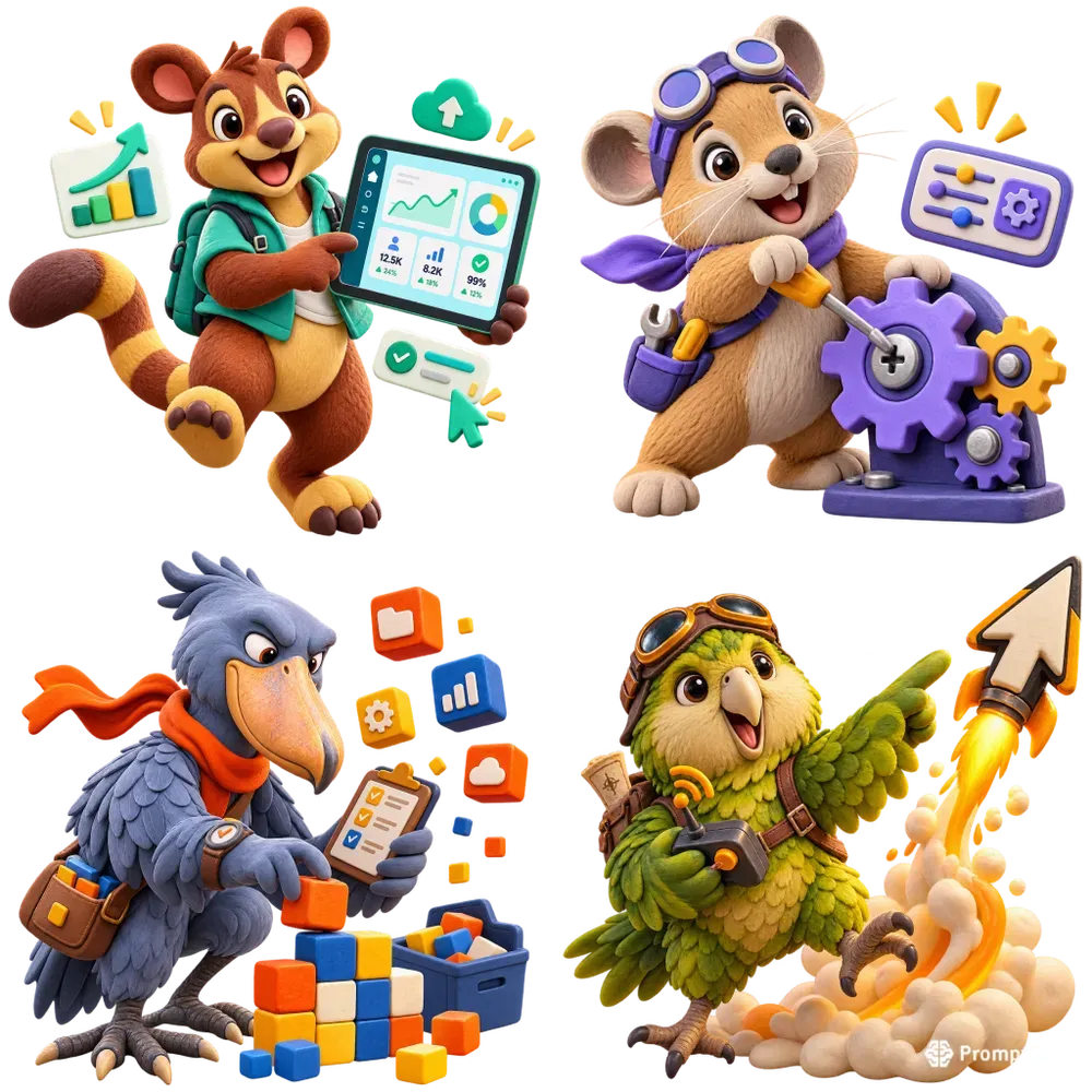 Tactile 3D Saas Brand Mascots