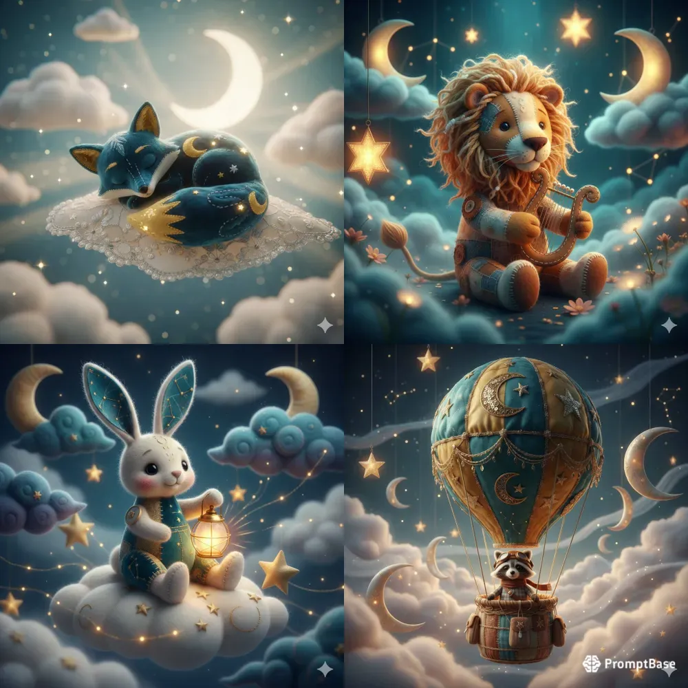 Whimsical Plush Nightrealm Characters