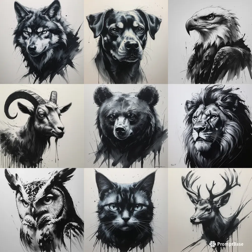 Drawings Of Vintage Animals