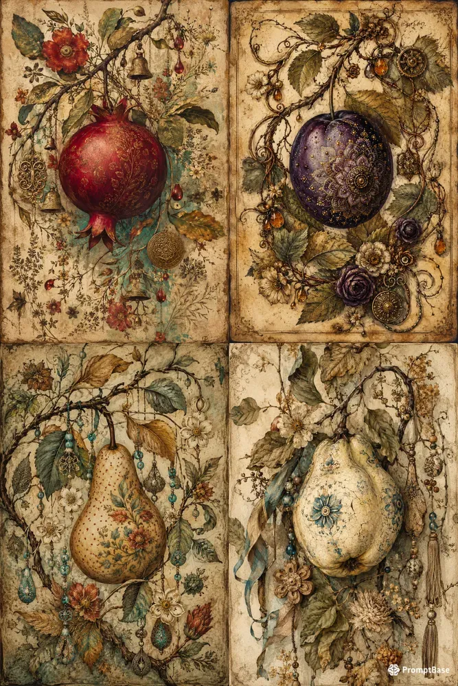 Enchanted Vintage Fruit Gardens
