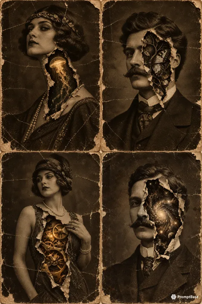 Dadaist Surreal Vintage Photo Collages