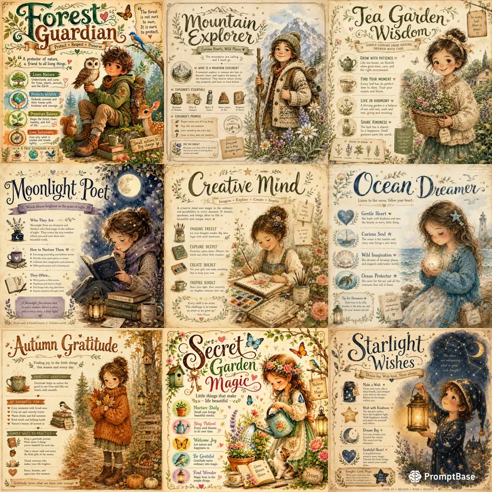 Vintage Storybook Infographics