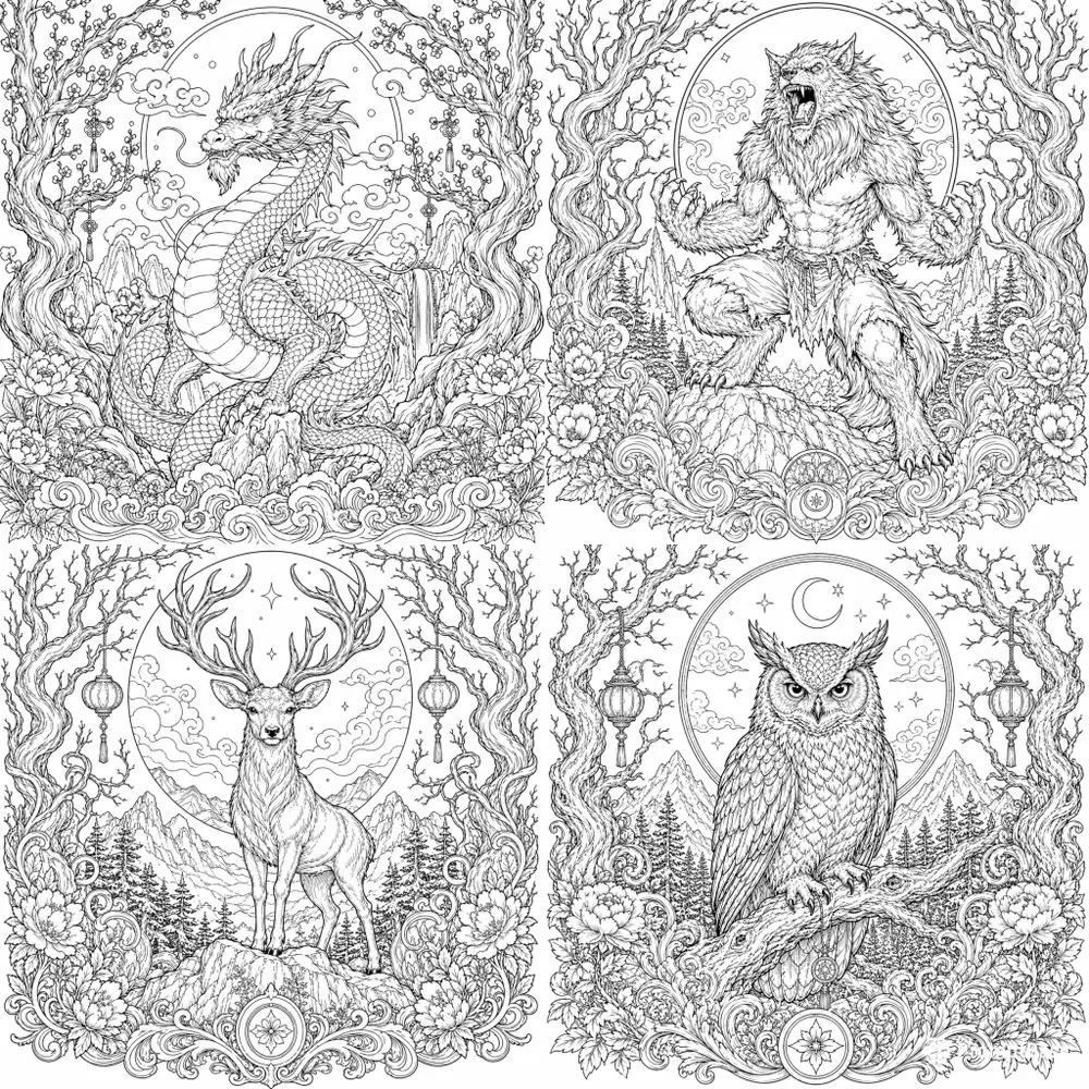 Mythic Coloring Books