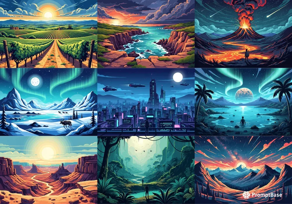 Vibrant Ebook Graphic Landscapes