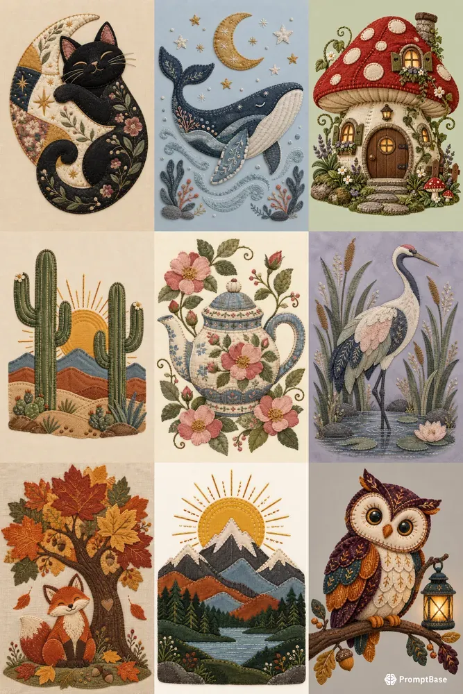 Faux Stitch Wall Art Etsies