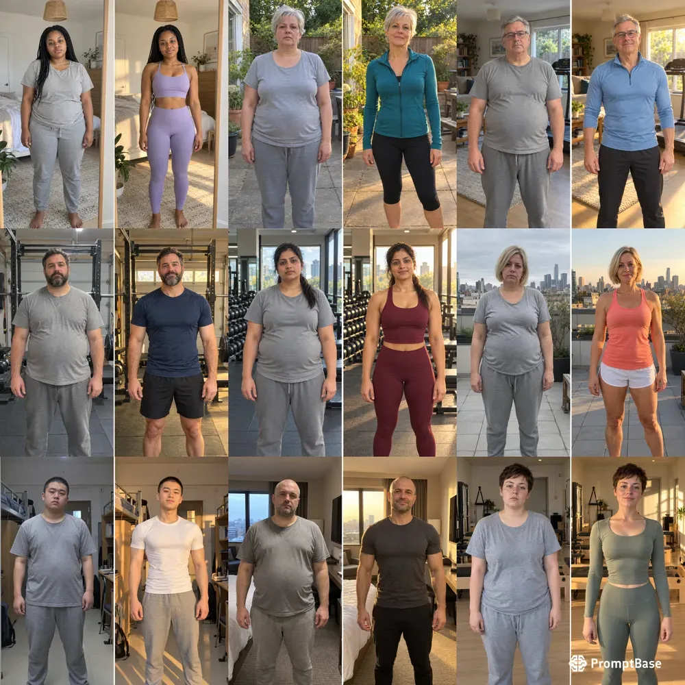 Realistic Before After Fitness Photos