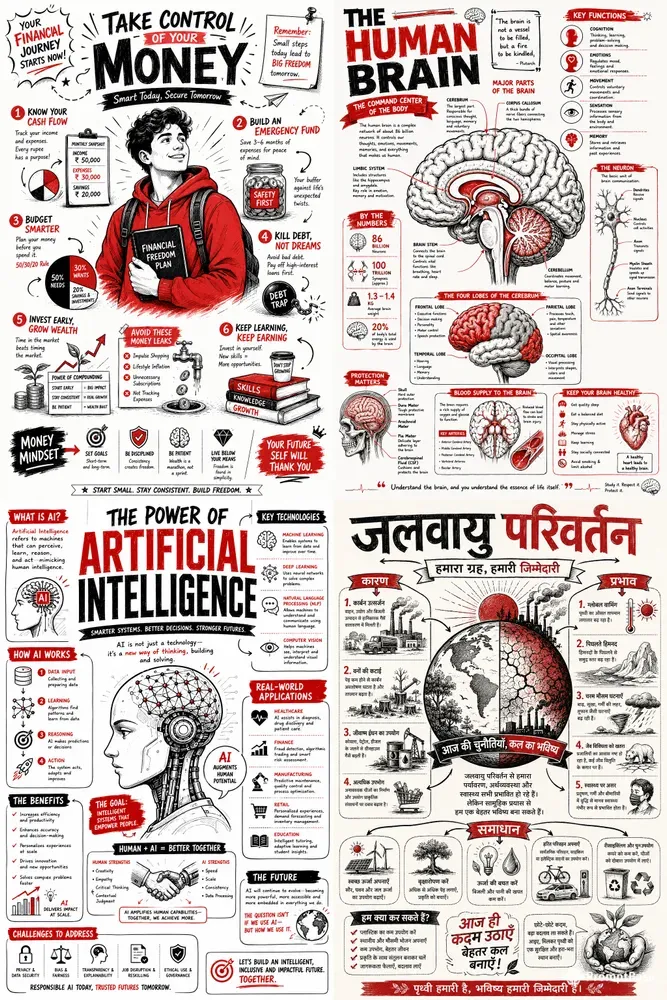 Editorial Sketch Infographics