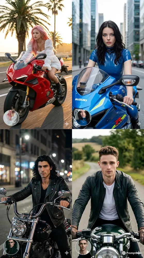 Highend Motorcycle Rider Generator