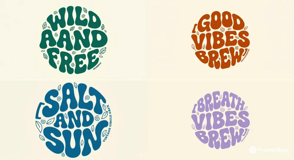 Retro Bubble Circle Design Visuals