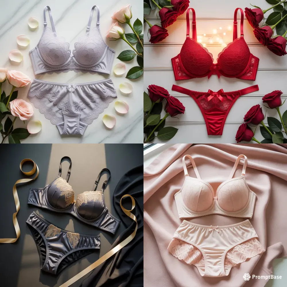 Flat Lay Lingerie Product Photography