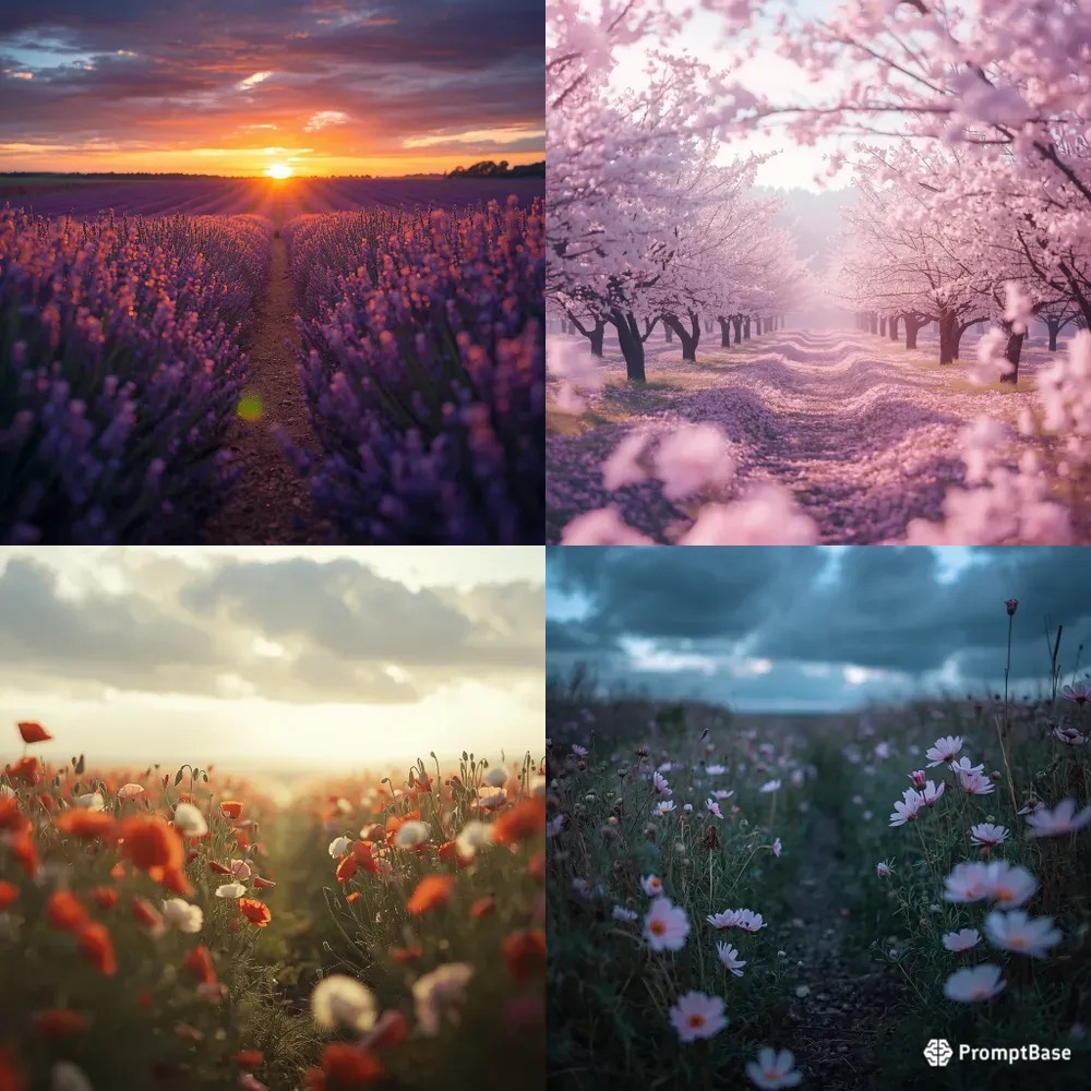 Dreamy Wildflower Field Photos