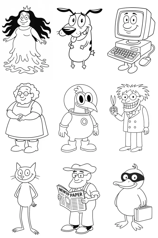 Courage Character Coloring Pages