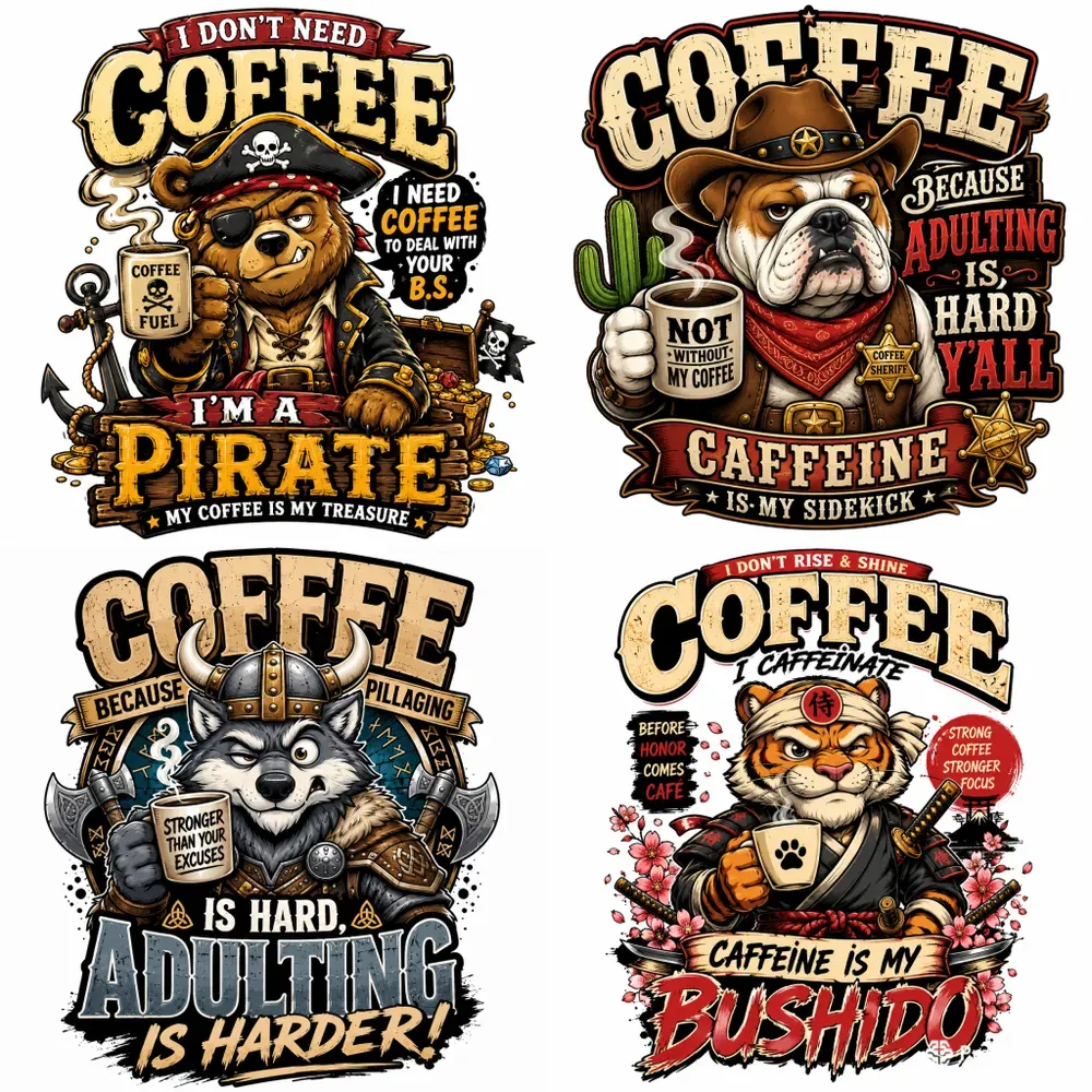 Coffee Mascot Tshirt Designs