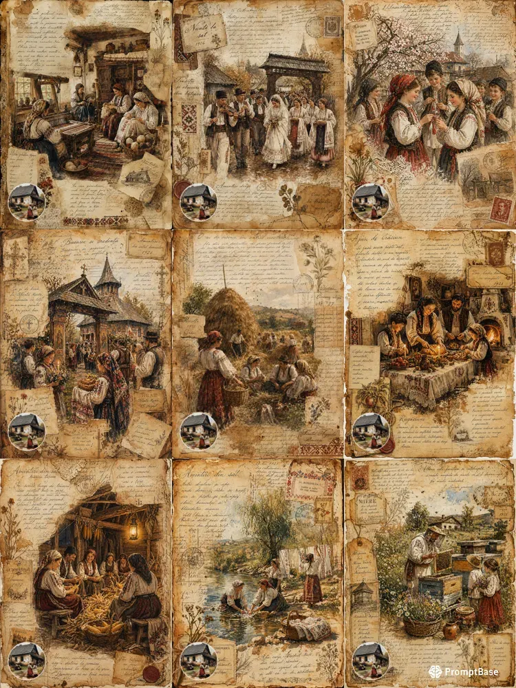 Traditional Romanian Life Junk Journals