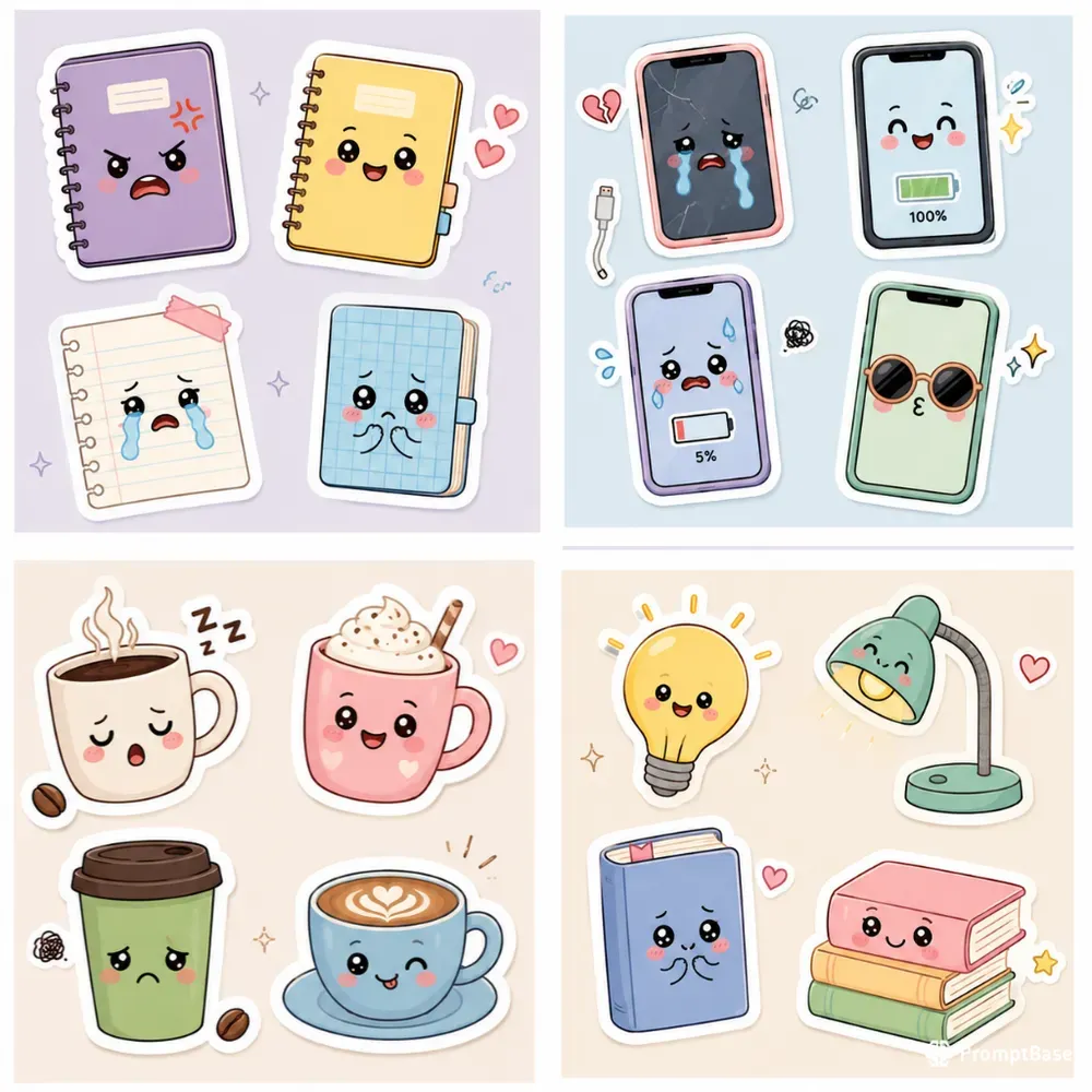 Emotional Object Stickers