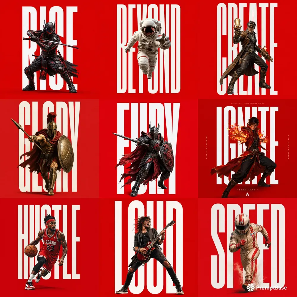 Bold Sports Typography Poster Kits