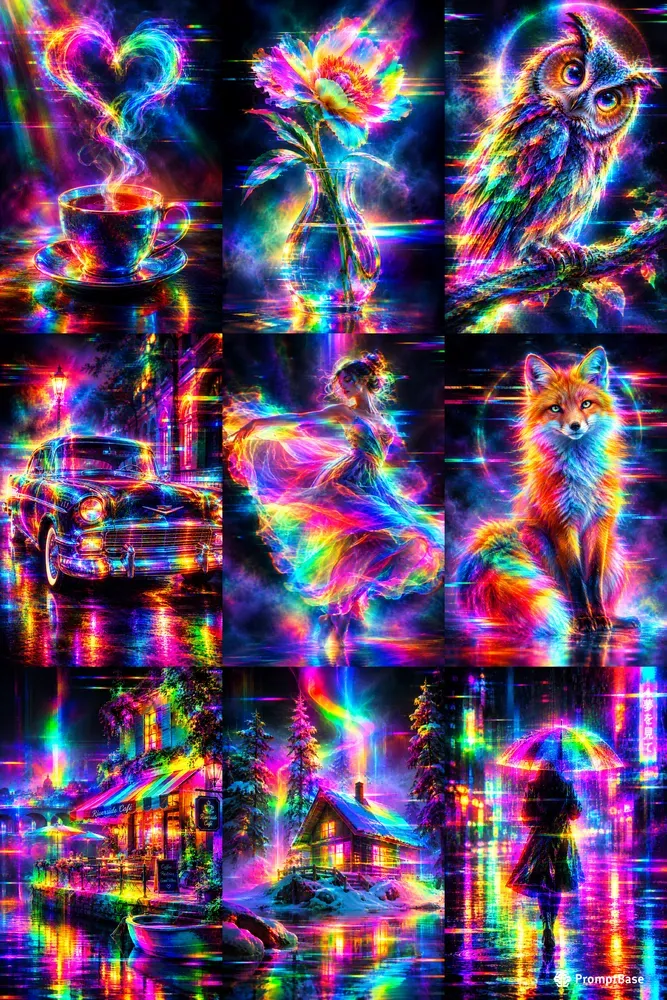 Psychedelic Rainbow Glitches