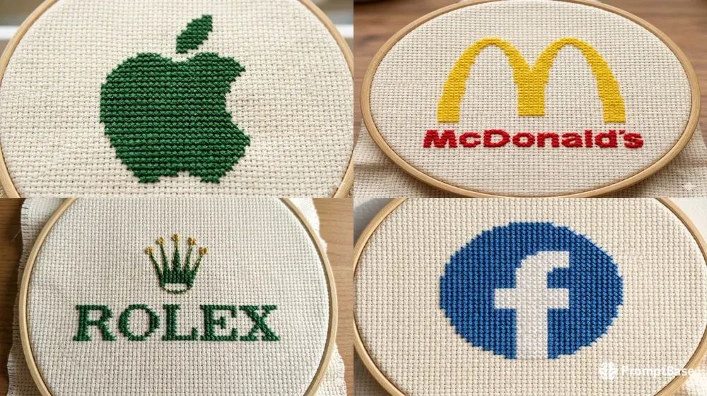 Retro Crossstitch Logo Generator