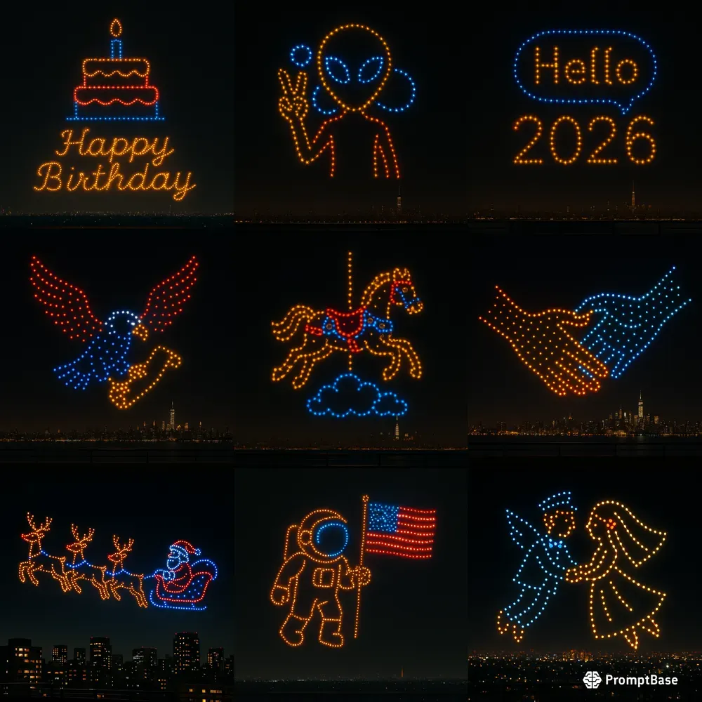 Drone Light Show Art