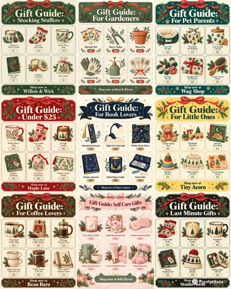 Holiday Gift Guide Designs