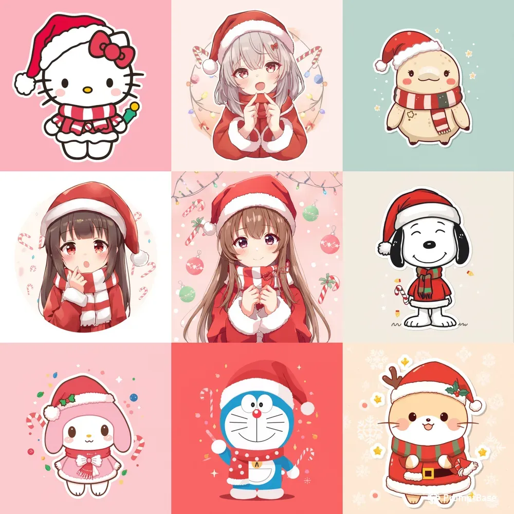 Kawaii Characters Christmas Cheer
