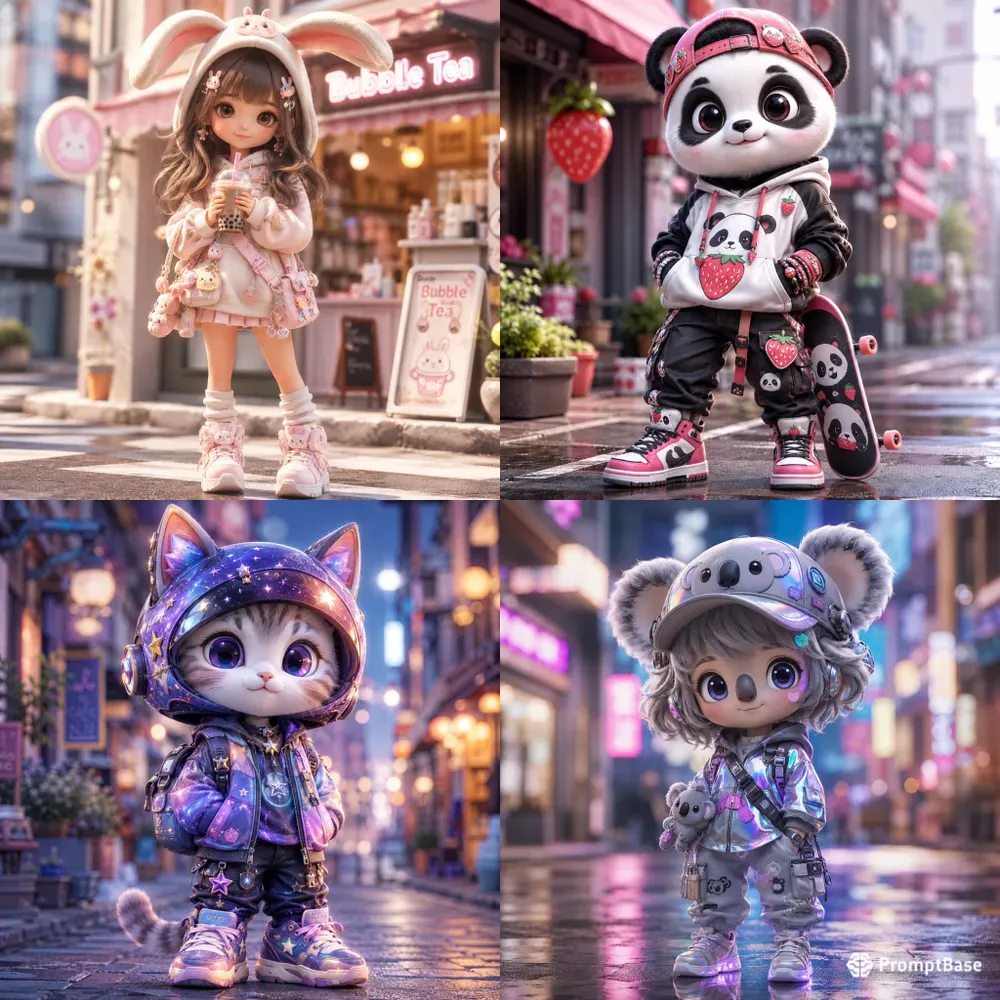 Kawaii Street Explorer Character Packs 3D