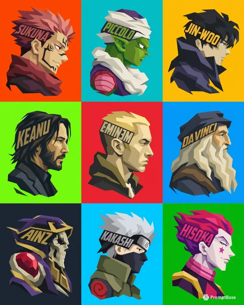 Bosslogic Style Pop Headshots Art
