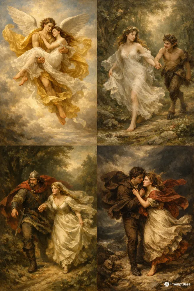 Editable Classical Romantic Oil Paintings