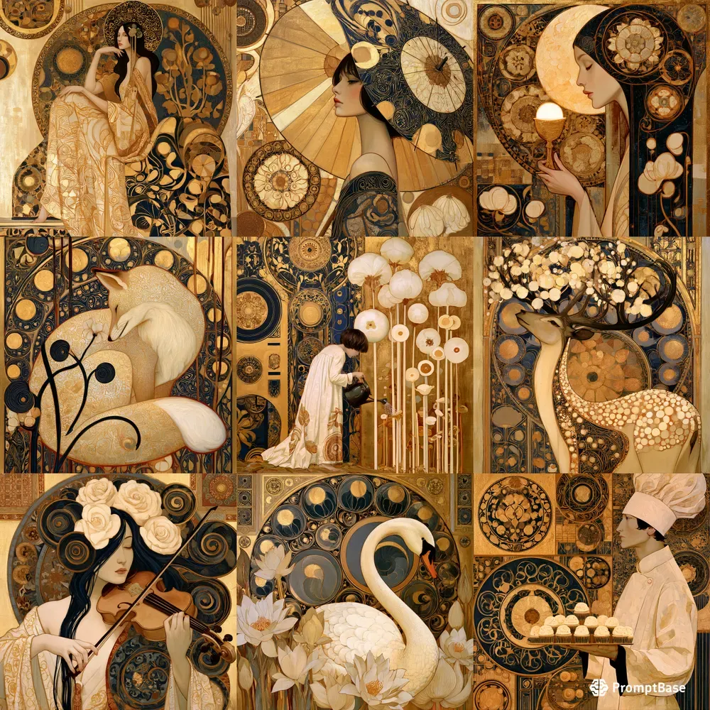 Gilded Decorative Illustrations