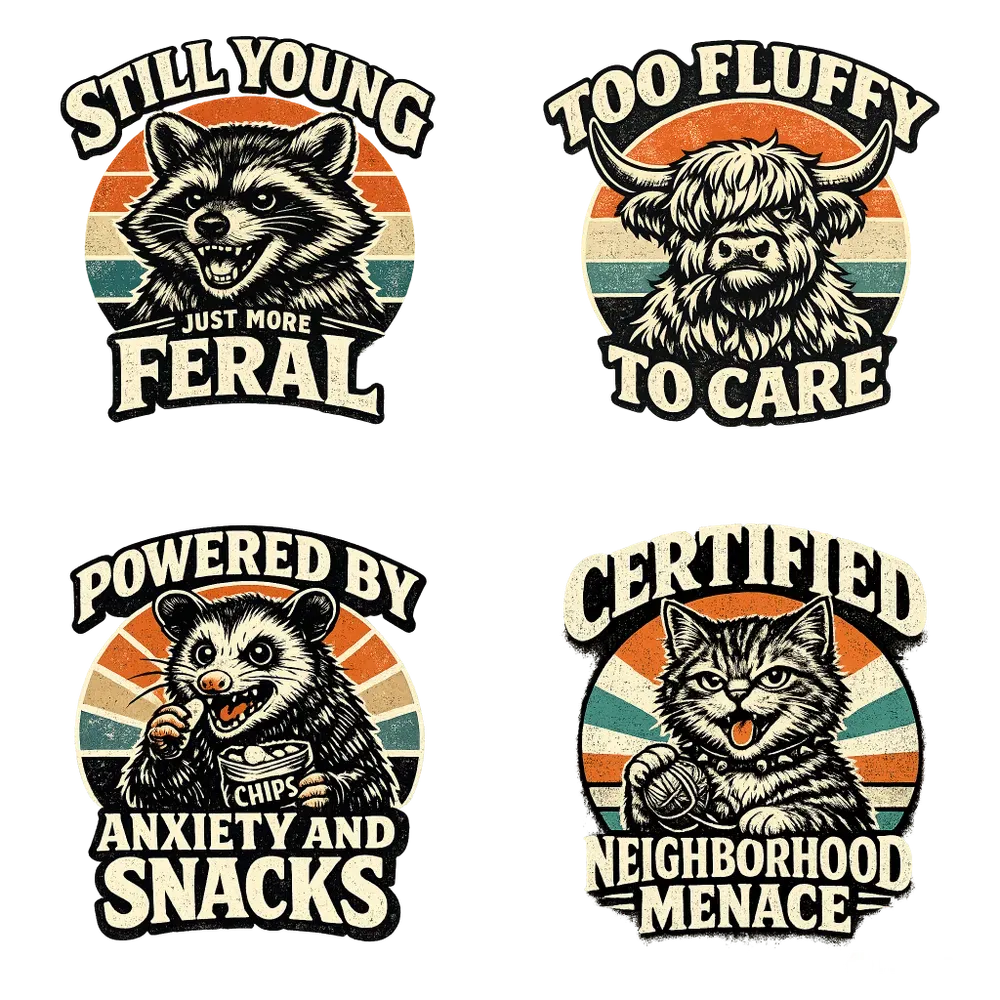 Vintage Animal Humor Tshirts
