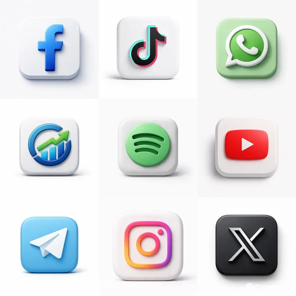 3D App Logo Icons