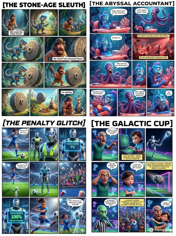 3D Comic Strip Page Generator