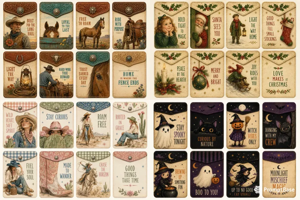Printable Sentiment Pocket Cards