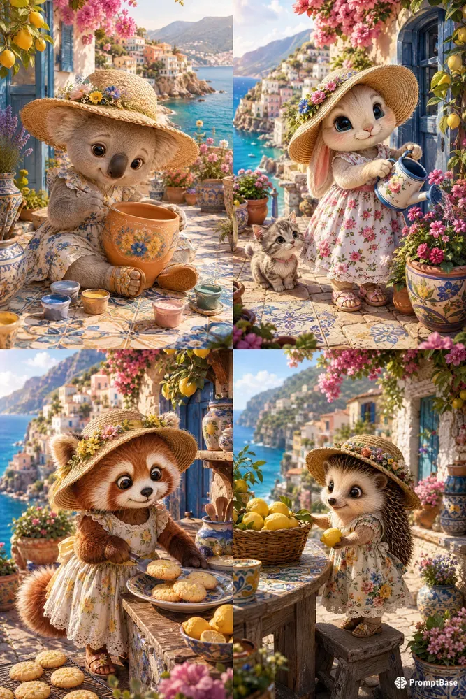Mediterranean Animal Friends Charming