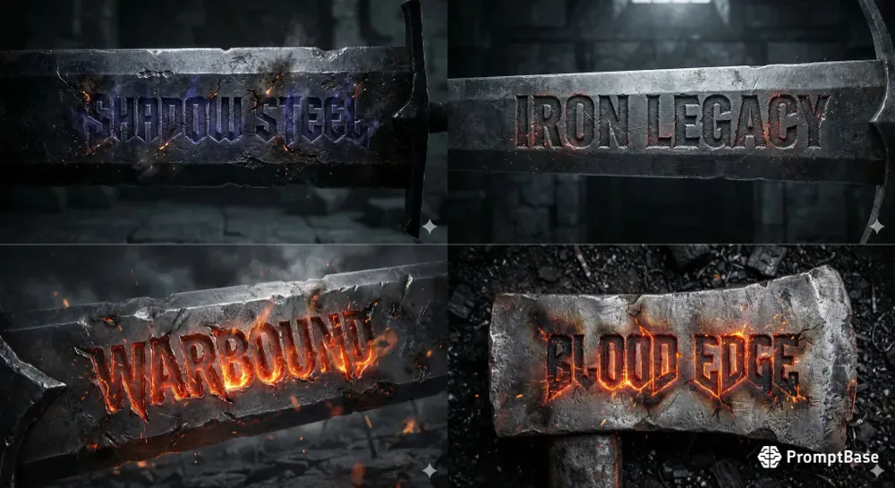 Engraved Weapon Game Logos