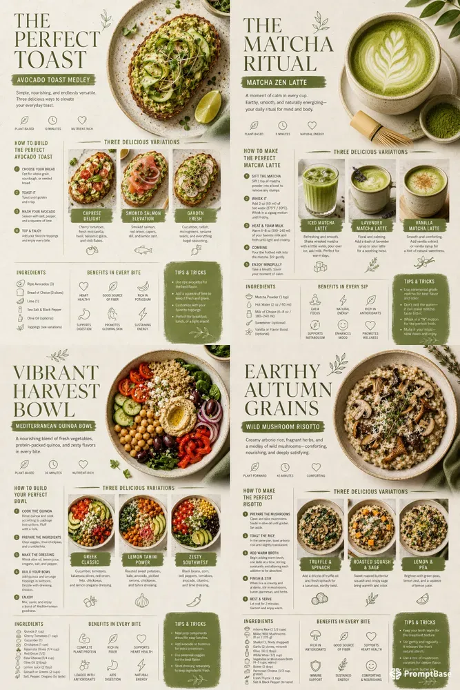 Professional Food Recipe Infographics