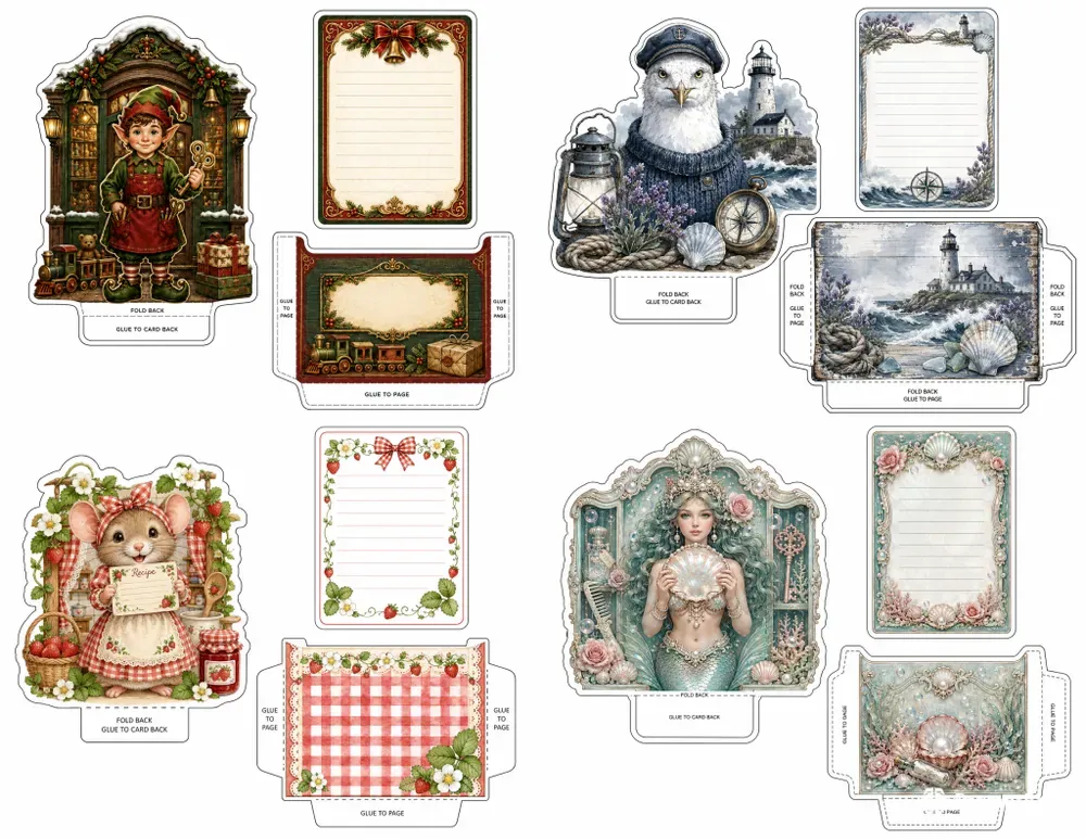 Printable Pull Up Hidden Journal Cards