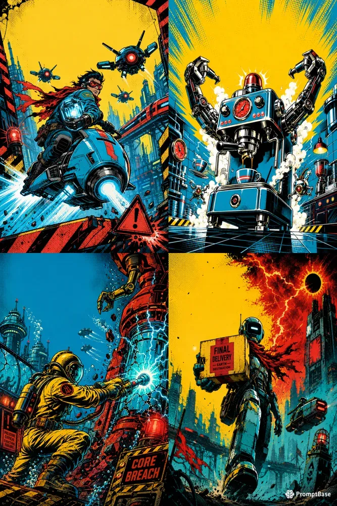 Retrofuture Pop Comic Covers