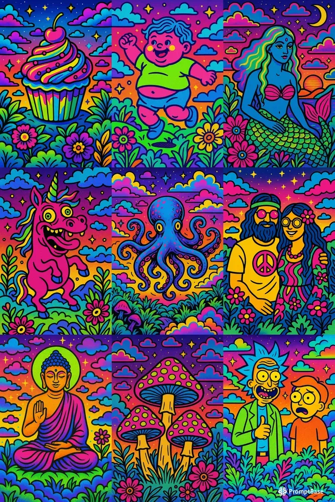 Cute Psychedelic Illustrations