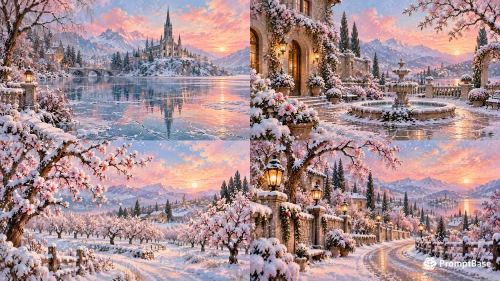 Enchanted Snowy Fairytale Wall Art