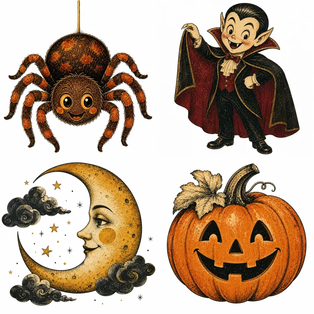 Vintage Halloween Clipart Collections