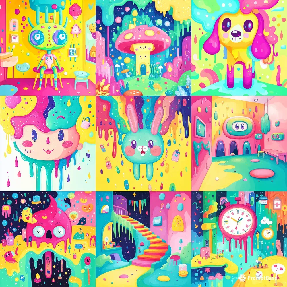 Surrealist Time Distortion Art