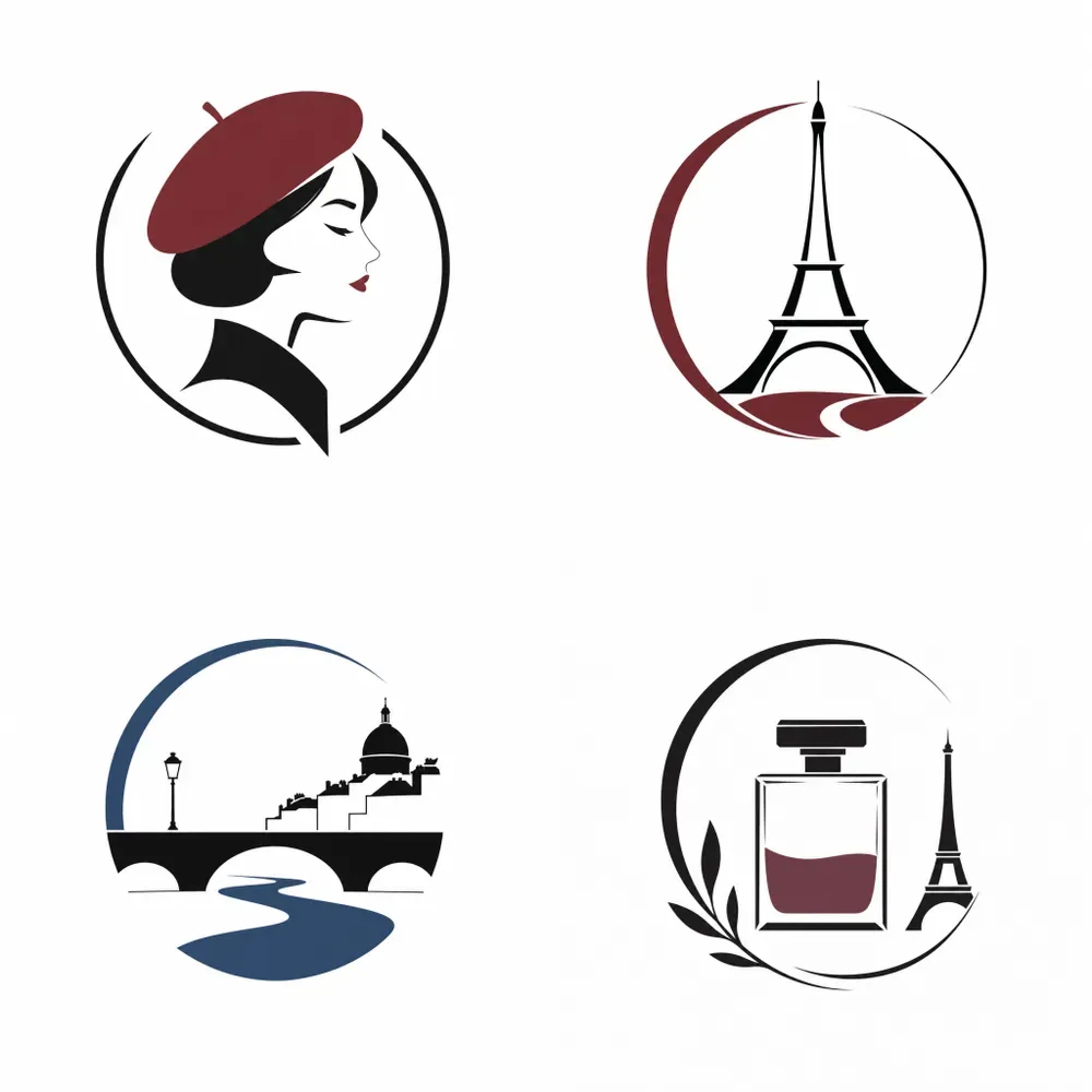 French Minimalist Logos