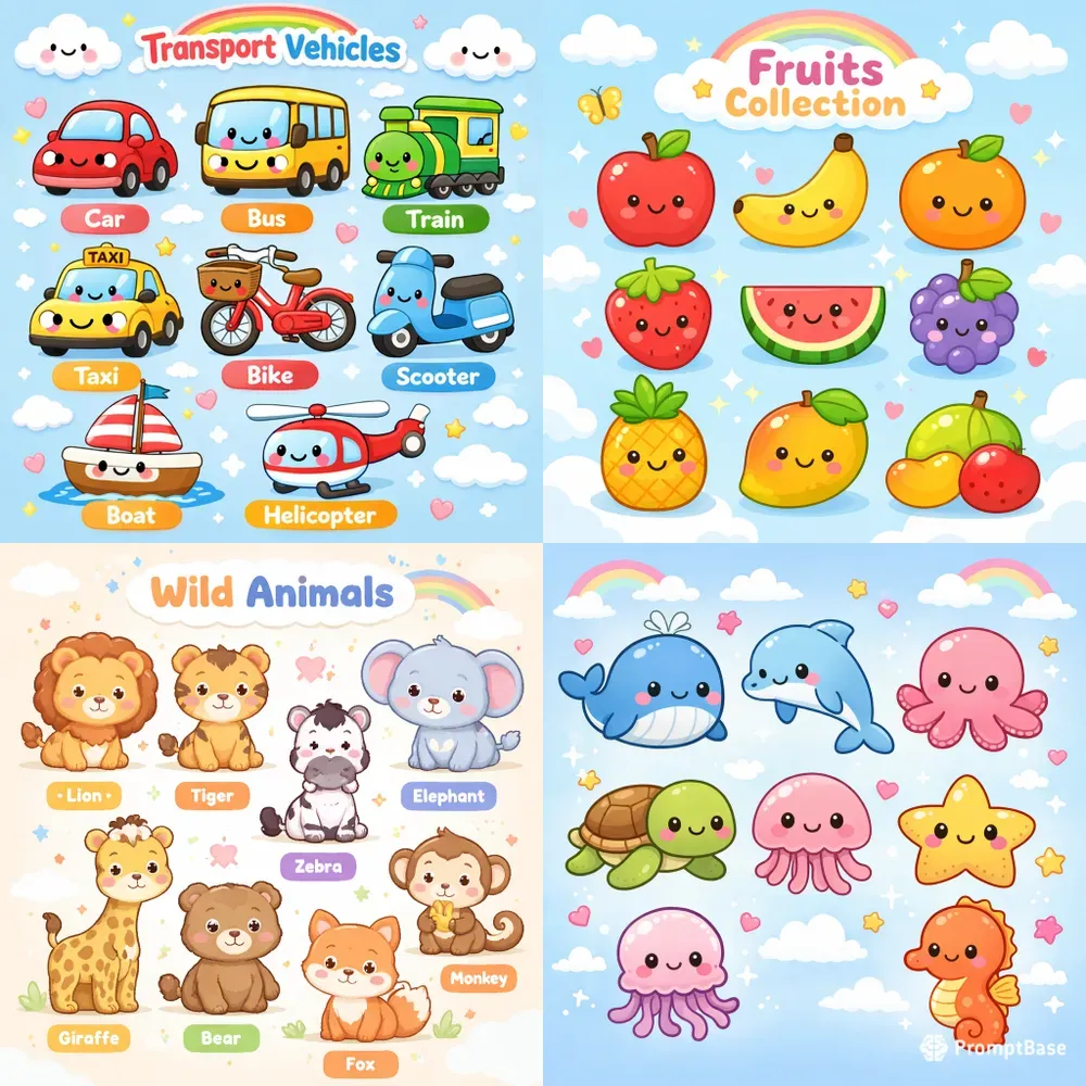 Kids Learning Poster Sets