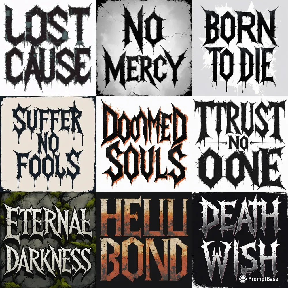 Gothic Tshirt Typography